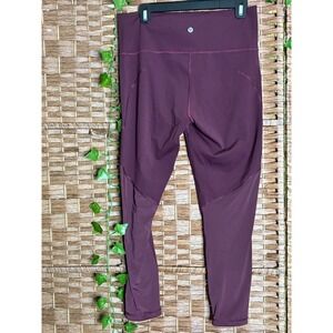 Lululemon Womens Align High Rise Crop Leggings Size 12 Purple Athleisure Pants